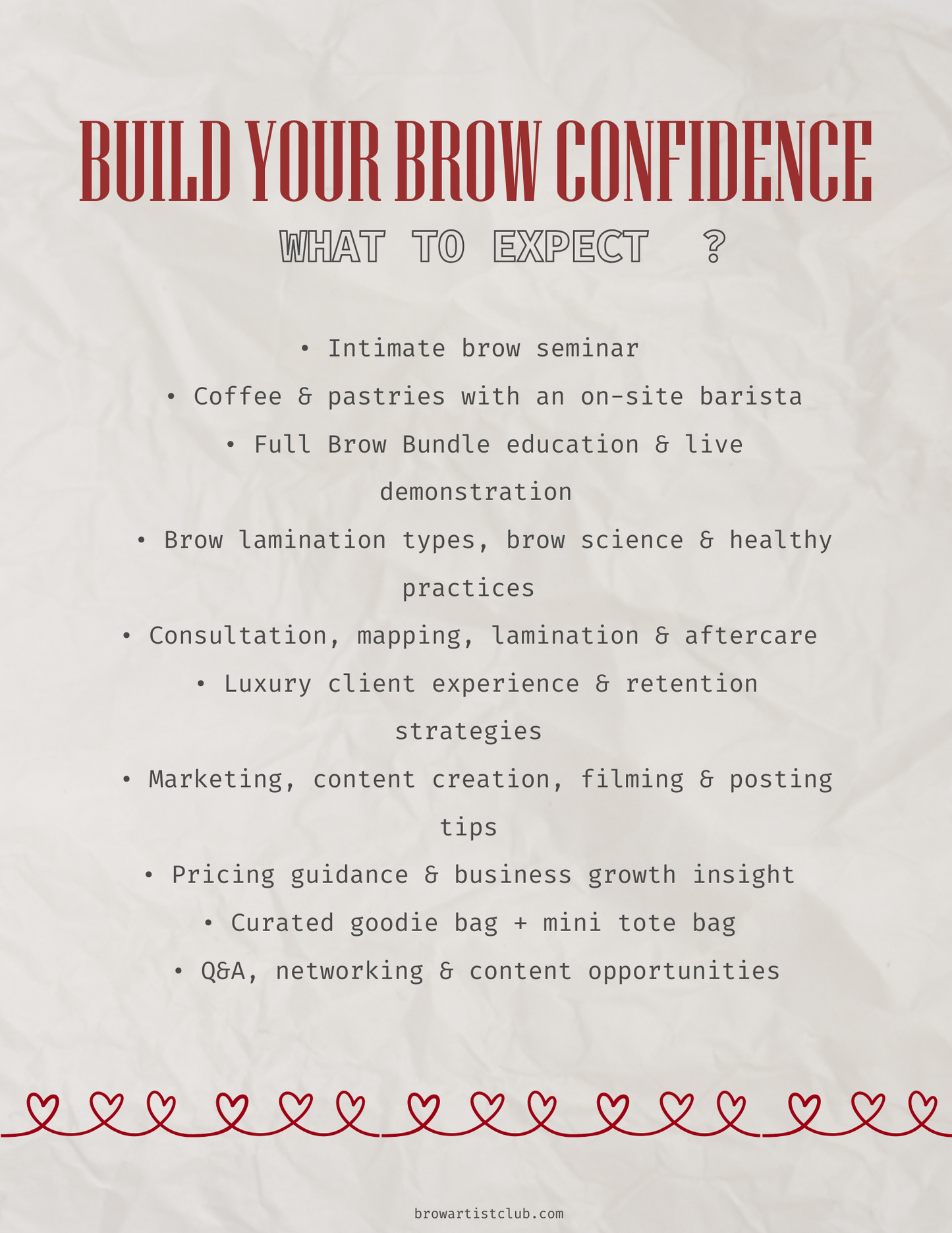 Brow Confidence Ticket